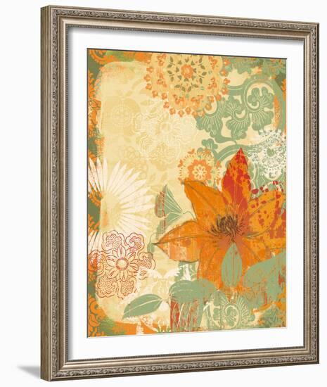 Folk Flower II-Ken Hurd-Framed Giclee Print