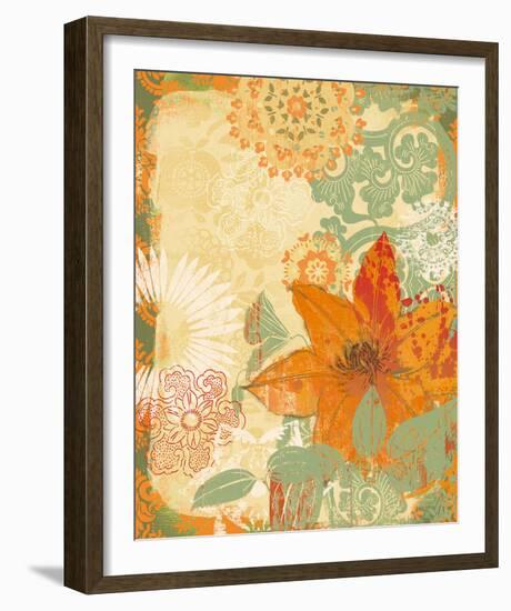 Folk Flower II-Ken Hurd-Framed Giclee Print