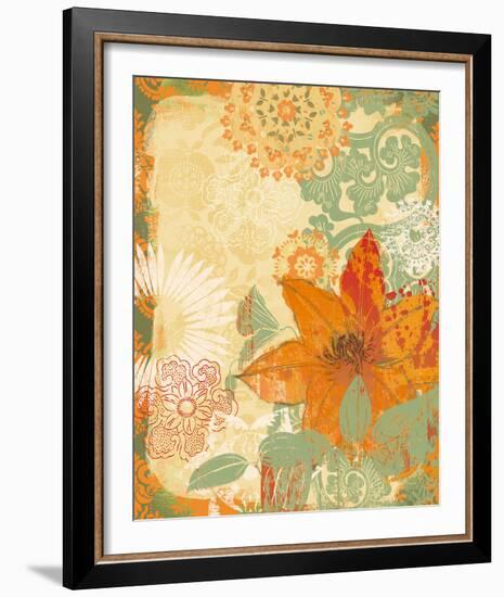 Folk Flower II-Ken Hurd-Framed Giclee Print