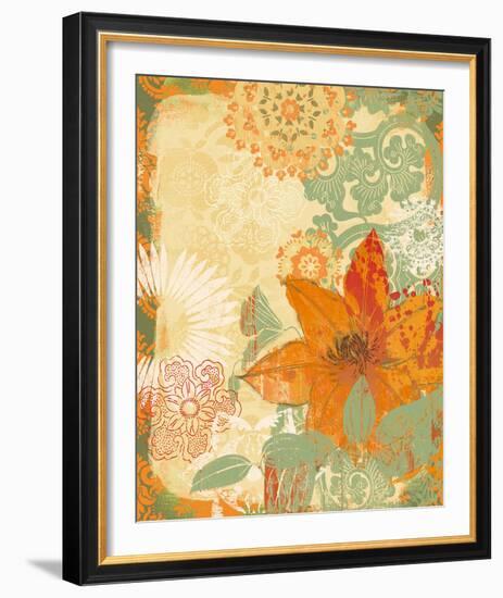 Folk Flower II-Ken Hurd-Framed Giclee Print