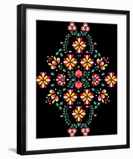 Folk Flowers I-Myriam Tebbakha-Framed Giclee Print