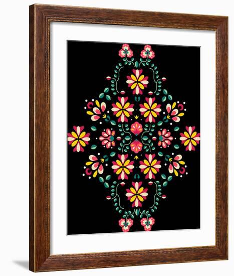 Folk Flowers I-Myriam Tebbakha-Framed Giclee Print