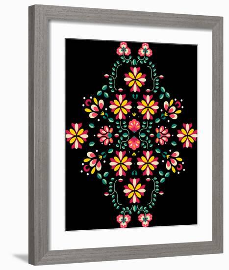 Folk Flowers I-Myriam Tebbakha-Framed Giclee Print