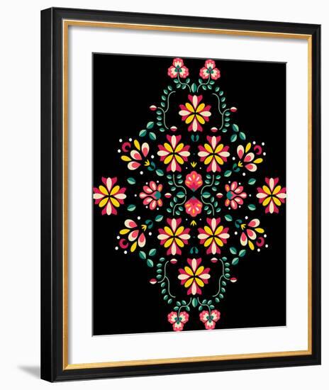 Folk Flowers I-Myriam Tebbakha-Framed Giclee Print