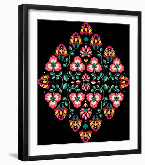 Folk Flowers II-Myriam Tebbakha-Framed Giclee Print