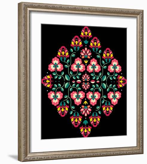 Folk Flowers II-Myriam Tebbakha-Framed Giclee Print