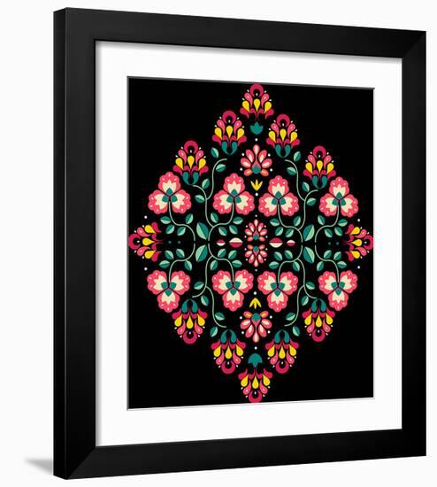 Folk Flowers II-Myriam Tebbakha-Framed Giclee Print