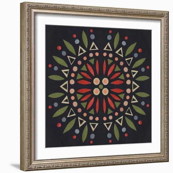 Folk Mandala IV-Emma Scarvey-Framed Art Print