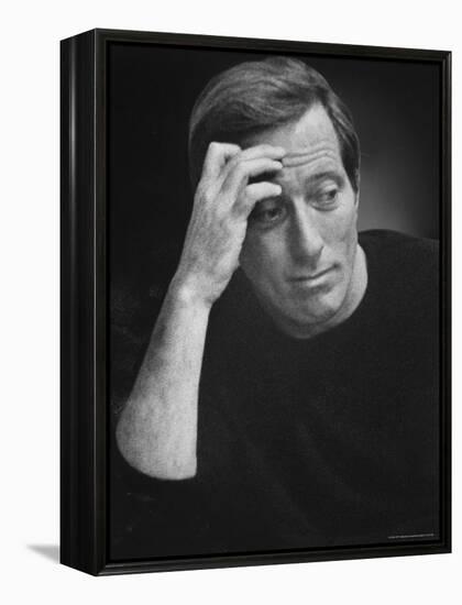 Folk Singer Andy Williams Watching Dancers Audition for This Show at NBC Studio-Leonard Mccombe-Framed Premier Image Canvas