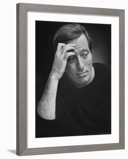 Folk Singer Andy Williams Watching Dancers Audition for This Show at NBC Studio-Leonard Mccombe-Framed Premium Photographic Print