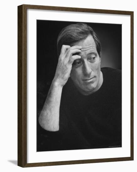 Folk Singer Andy Williams Watching Dancers Audition for This Show at NBC Studio-Leonard Mccombe-Framed Premium Photographic Print