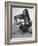 Folk Singer Joan Baez Strumming Her Guitar on the Beach Near Her Home-Ralph Crane-Framed Premium Photographic Print