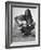 Folk Singer Joan Baez Strumming Her Guitar on the Beach Near Her Home-Ralph Crane-Framed Premium Photographic Print