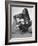 Folk Singer Joan Baez Strumming Her Guitar on the Beach Near Her Home-Ralph Crane-Framed Premium Photographic Print