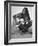 Folk Singer Joan Baez Strumming Her Guitar on the Beach Near Her Home-Ralph Crane-Framed Premium Photographic Print