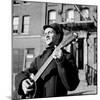 Folk Singer Woody Guthrie in Nyc-null-Mounted Premium Photographic Print