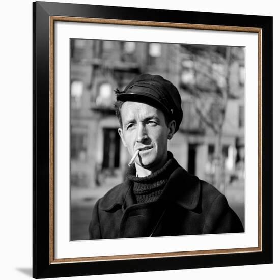 Folk Singer Woody Guthrie in Nyc-null-Framed Premium Photographic Print