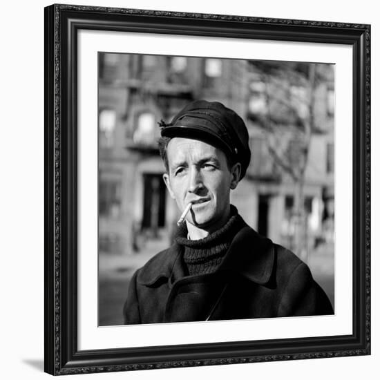 Folk Singer Woody Guthrie in Nyc-null-Framed Premium Photographic Print