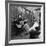 Folk Singer Woody Guthrie Palying His Guitar While Getting a Shoeshine-null-Framed Premium Photographic Print