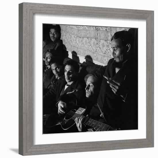 Folk Singer Woody Guthrie-null-Framed Premium Photographic Print