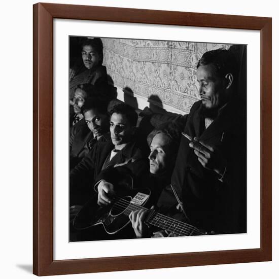 Folk Singer Woody Guthrie-null-Framed Premium Photographic Print