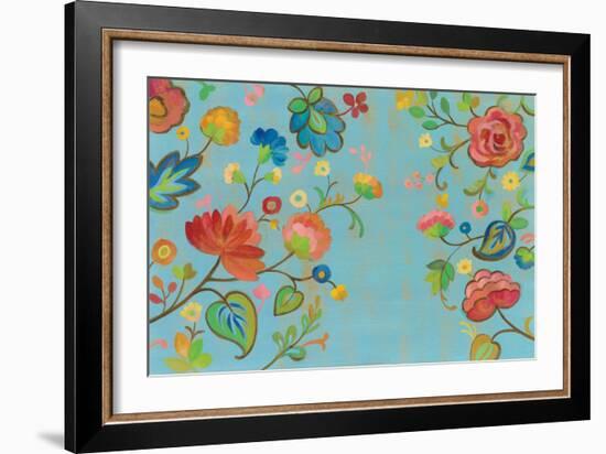 Folk Song Floral-Silvia Vassileva-Framed Art Print