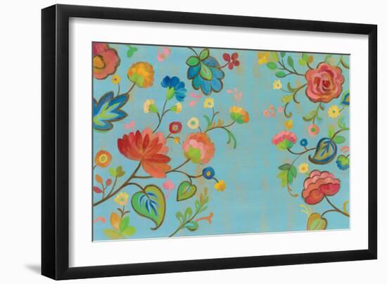 Folk Song Floral-Silvia Vassileva-Framed Art Print