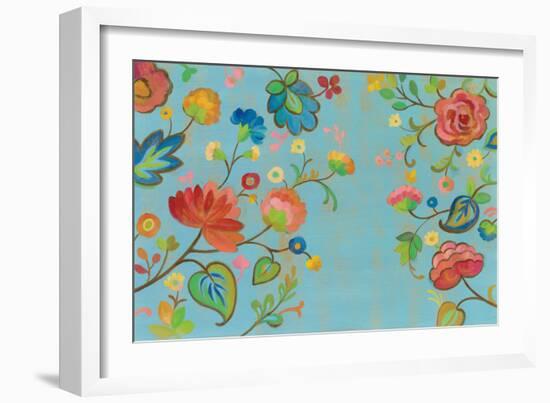 Folk Song Floral-Silvia Vassileva-Framed Art Print