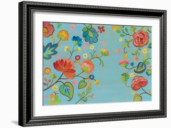 Folk Song Floral-Silvia Vassileva-Framed Art Print