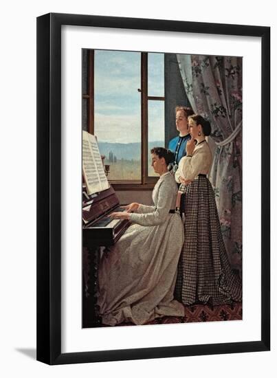 Folk Song-Silvestro Lega-Framed Art Print