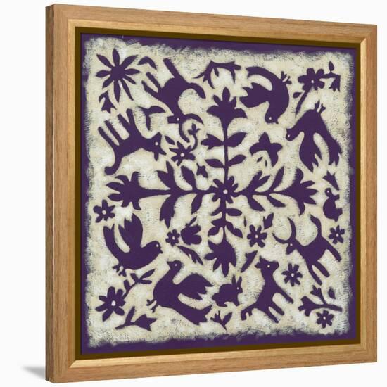 Folk Story in Purple-Chariklia Zarris-Framed Stretched Canvas