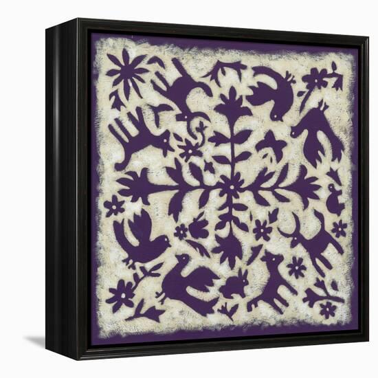 Folk Story in Purple-Chariklia Zarris-Framed Stretched Canvas