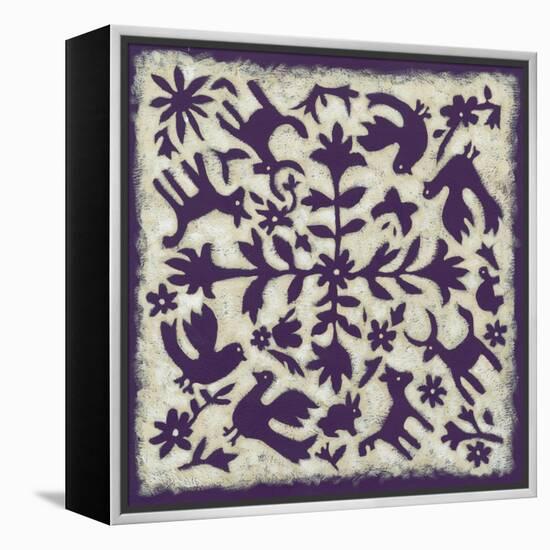 Folk Story in Purple-Chariklia Zarris-Framed Stretched Canvas