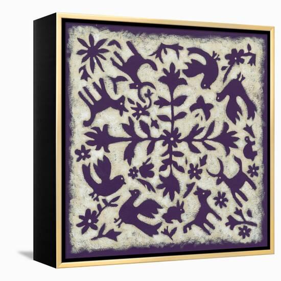 Folk Story in Purple-Chariklia Zarris-Framed Stretched Canvas