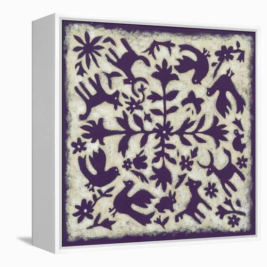 Folk Story in Purple-Chariklia Zarris-Framed Stretched Canvas