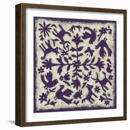 Folk Story in Purple-Chariklia Zarris-Framed Premium Giclee Print