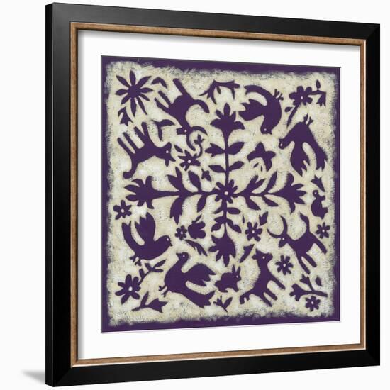 Folk Story in Purple-Chariklia Zarris-Framed Premium Giclee Print