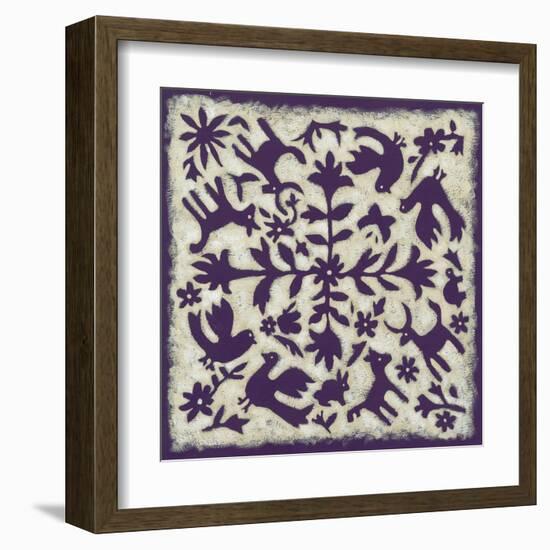 Folk Story in Purple-Chariklia Zarris-Framed Art Print