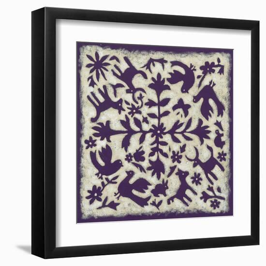 Folk Story in Purple-Chariklia Zarris-Framed Art Print