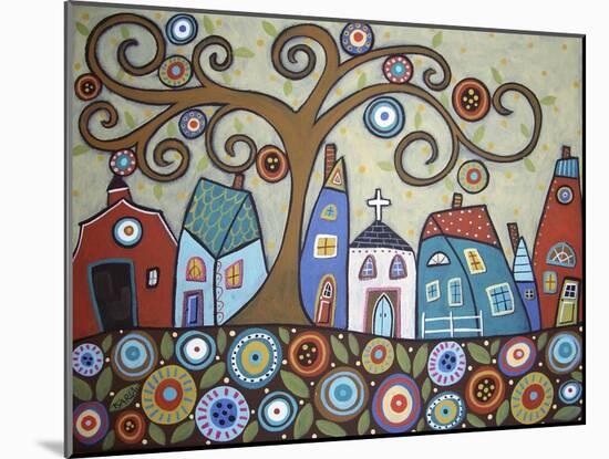 Folk Village-Karla Gerard-Mounted Giclee Print