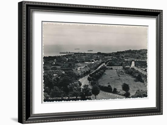 'Folkestone from Dover Hill', late 19th-early 20th century-Unknown-Framed Giclee Print