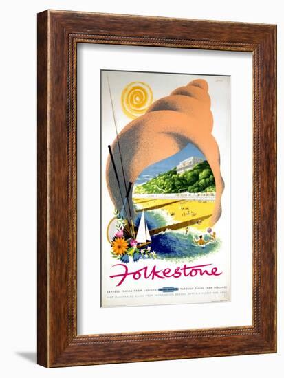 Folkestone in a Shell-null-Framed Art Print