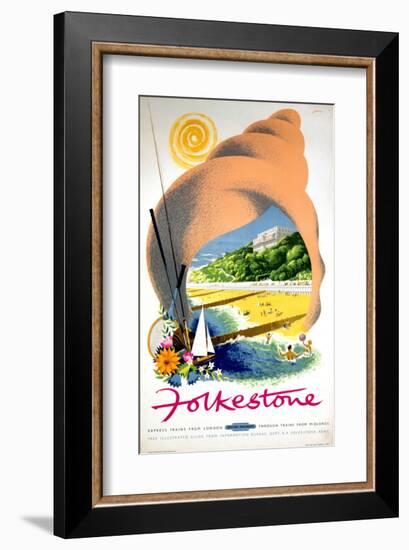 Folkestone in a Shell-null-Framed Art Print