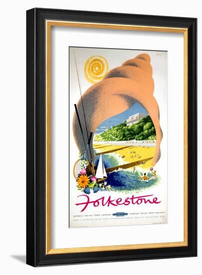 Folkestone in a Shell-null-Framed Art Print