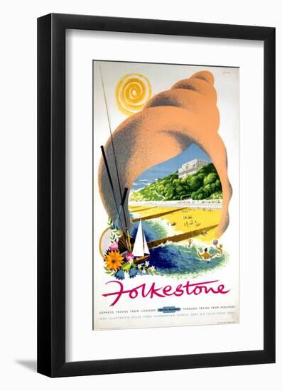 Folkestone in a Shell-null-Framed Art Print