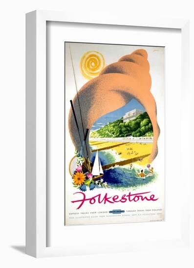 Folkestone in a Shell-null-Framed Art Print