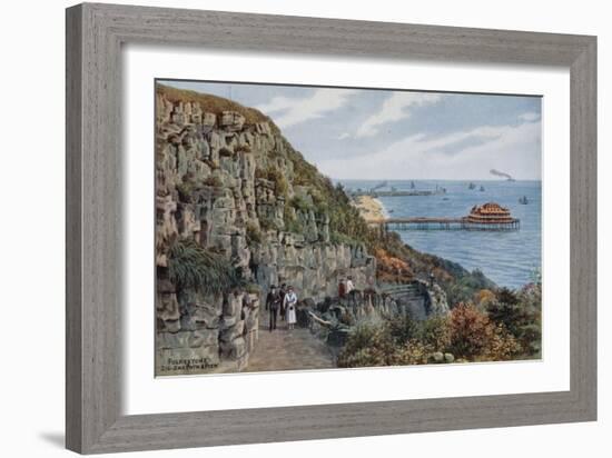 Folkestone, Zig Zag Path and Pier-Alfred Robert Quinton-Framed Giclee Print