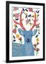 Folklore Deer-Emilie Ramon-Framed Giclee Print