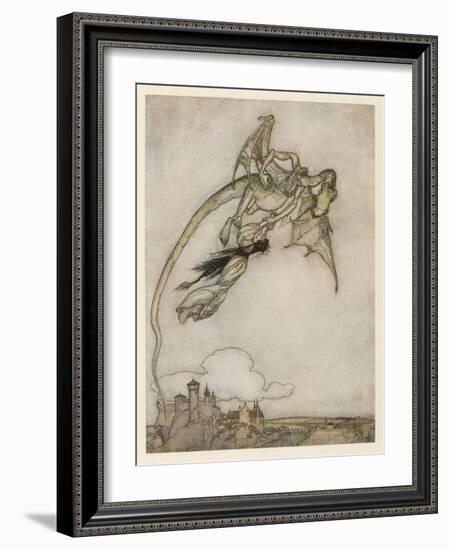 Folklore, Dragons-Arthur Rackham-Framed Art Print