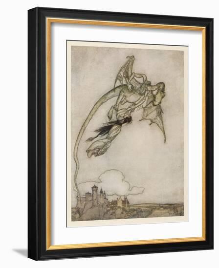 Folklore, Dragons-Arthur Rackham-Framed Art Print